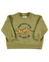 Piupiuchick Sweatshirt - Olive green tiger print